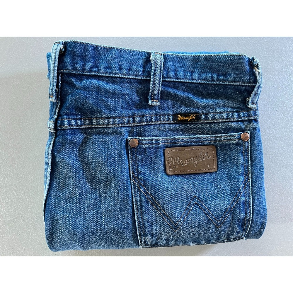 Wrangler 936PWD Cowboy Cut Slim Fit Jeans Mens 36x30 (fits 36x29) Blue Western